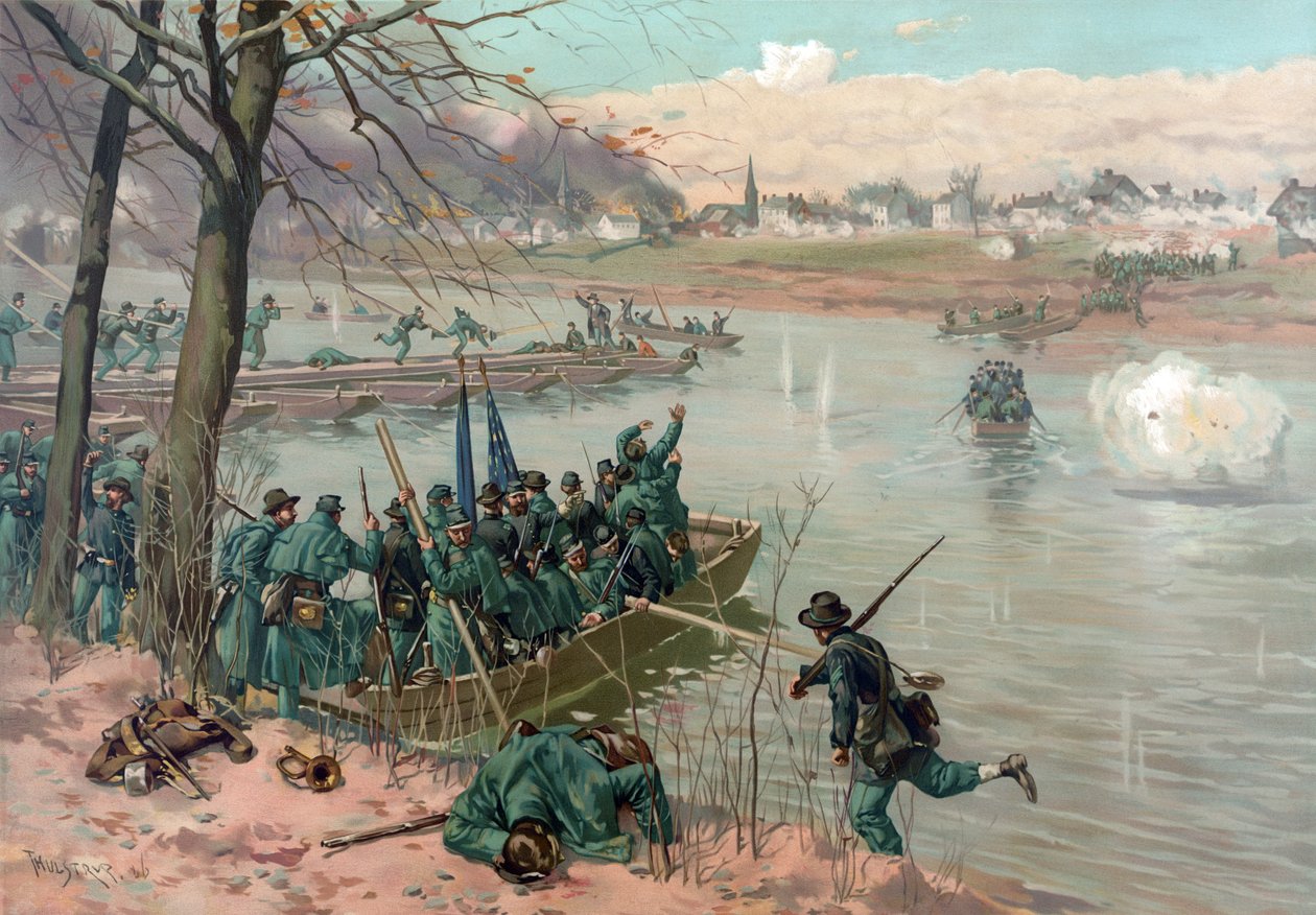 Slaget vid Fredericksburg, pub. L. Prang & Co., 1886 av Thure de Thulstrup