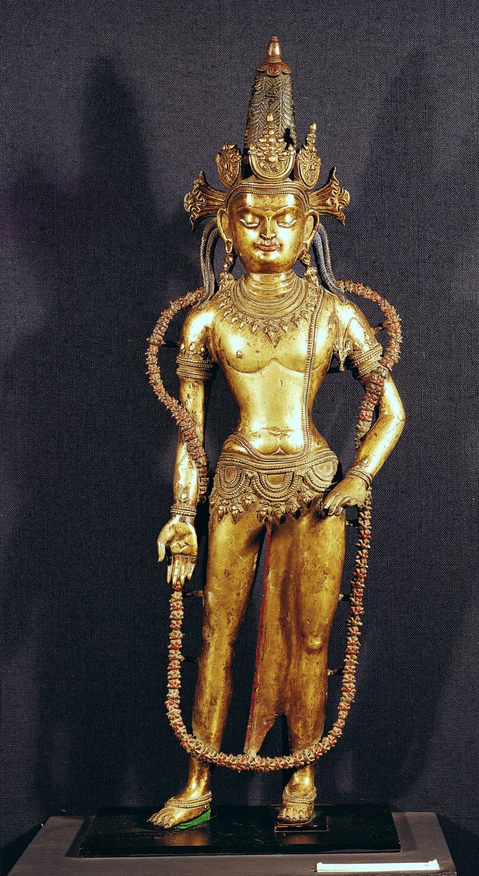 Bodhisattva Avalokitecvara, 1400-1500-tal (brons) av Tibetan School