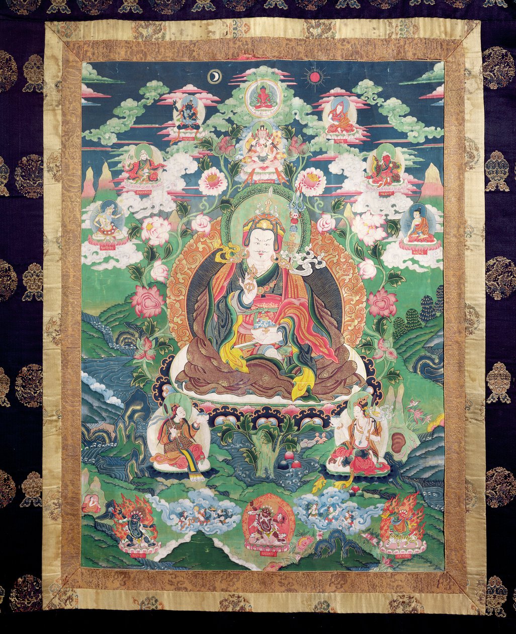 Tanka av Padmasambhava, ca 749 e.Kr. (målad tyg) av Tibetan School