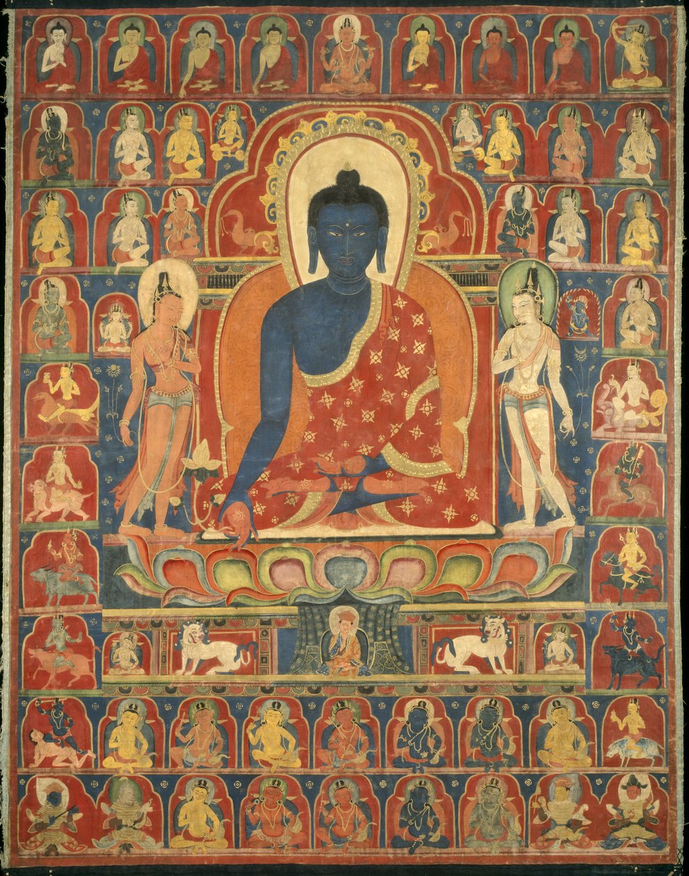 Målad banderoll av Tibetan School