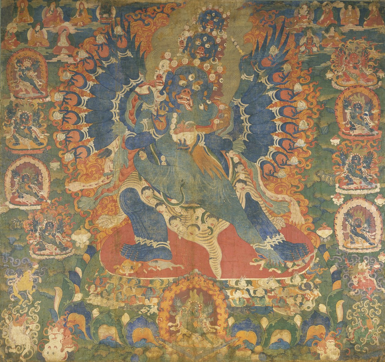 Thangka föreställande Mahottara Heruka av Tibetan School