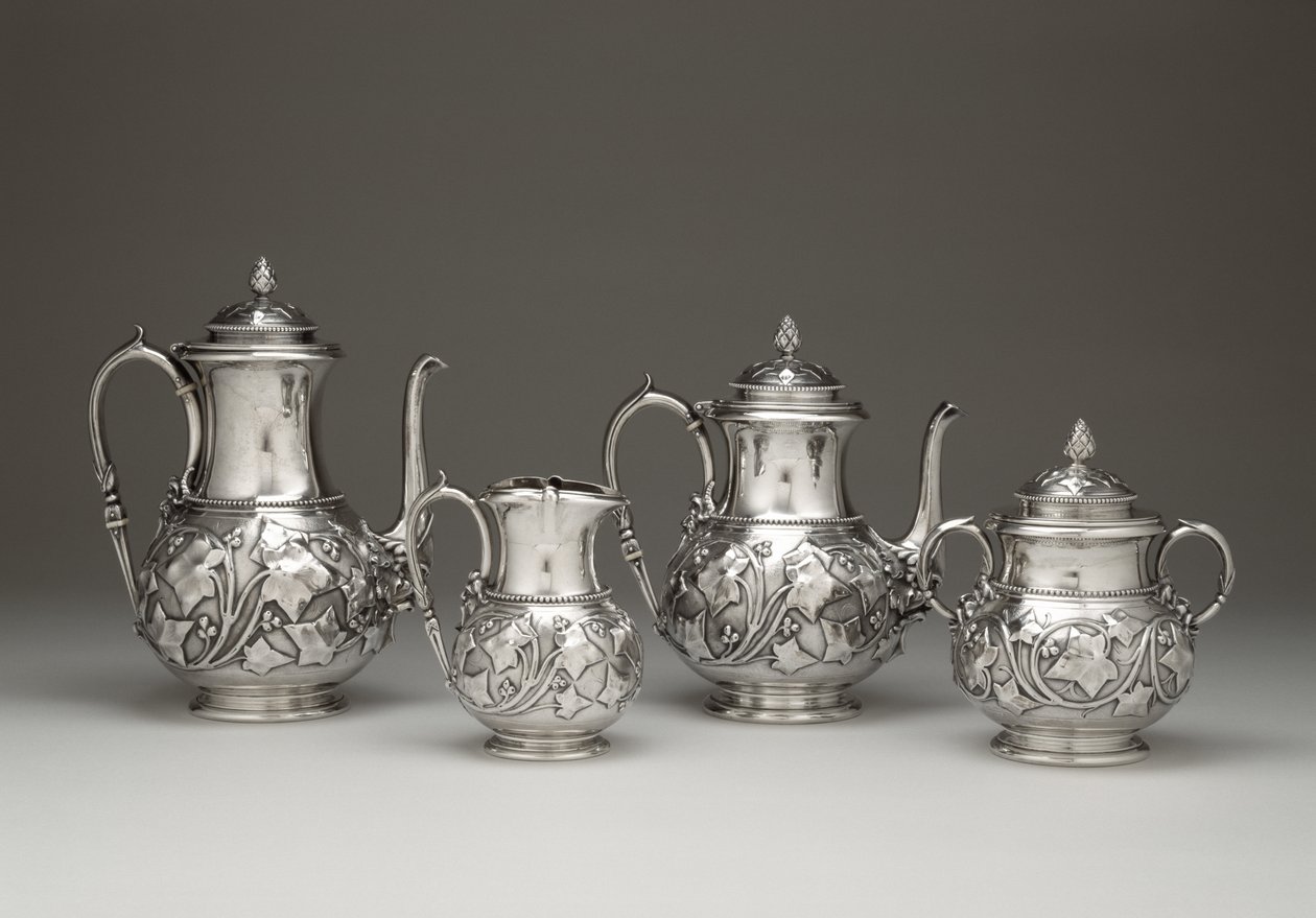 Coffee and Tea Service, Tiffany and Company, 1856-59 (silver) av Tiffany and Company Tiffany and Company