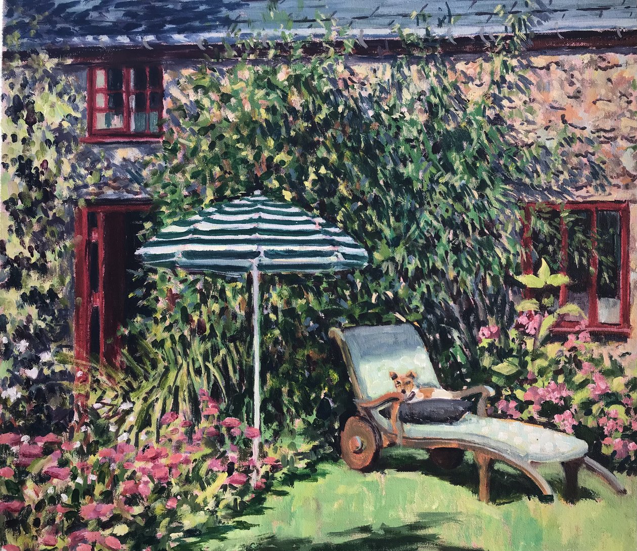 Under the Parasol 2021 (olja på duk) av Tilly Willis