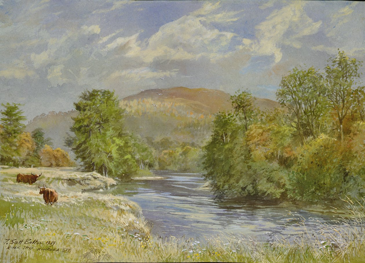 River Spey, Kinrara, 1989 (wc) av Tim Scott Bolton
