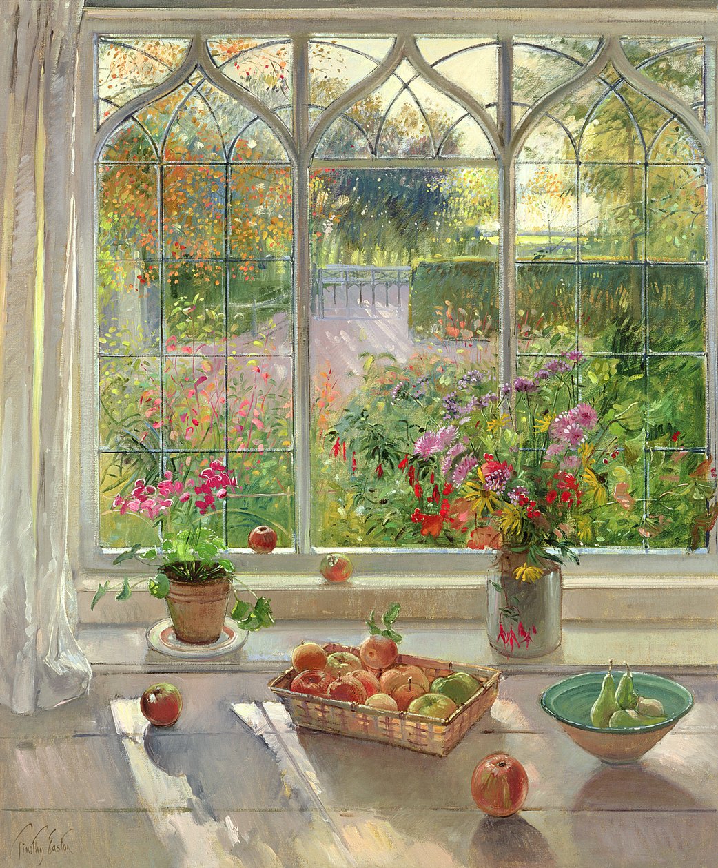 Höstfrukt och blommor, 2001 av Timothy Easton