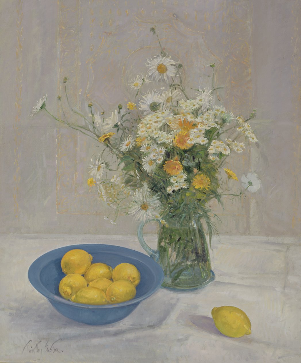 Sommarprästkragar och citroner, 1990 av Timothy Easton