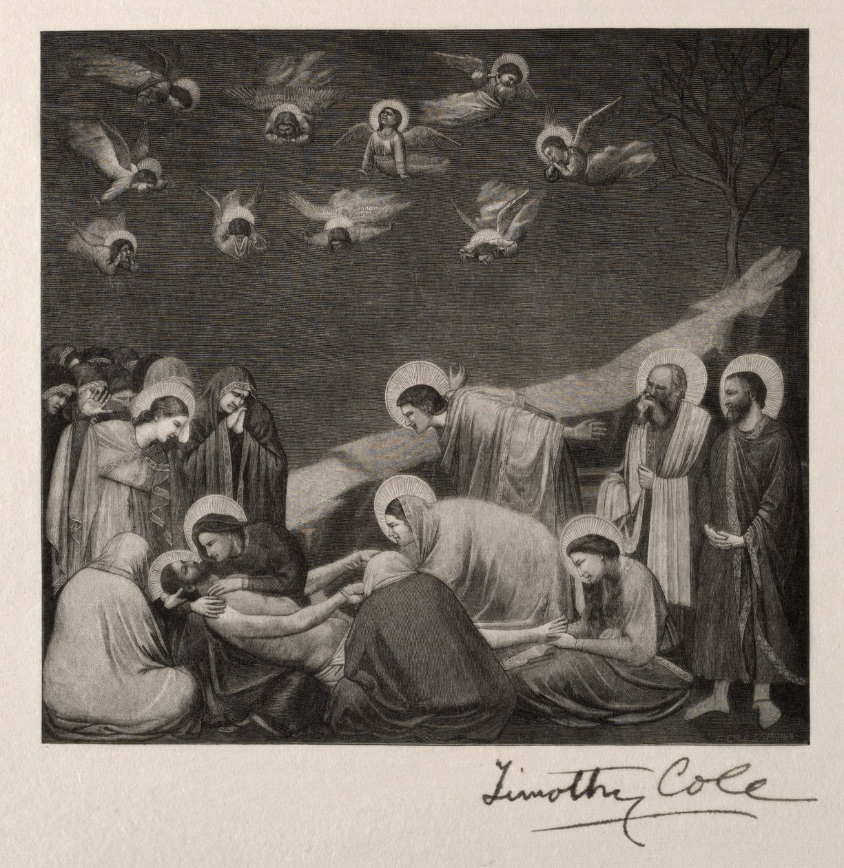 Gravläggningen, 1887. av Timothy Cole