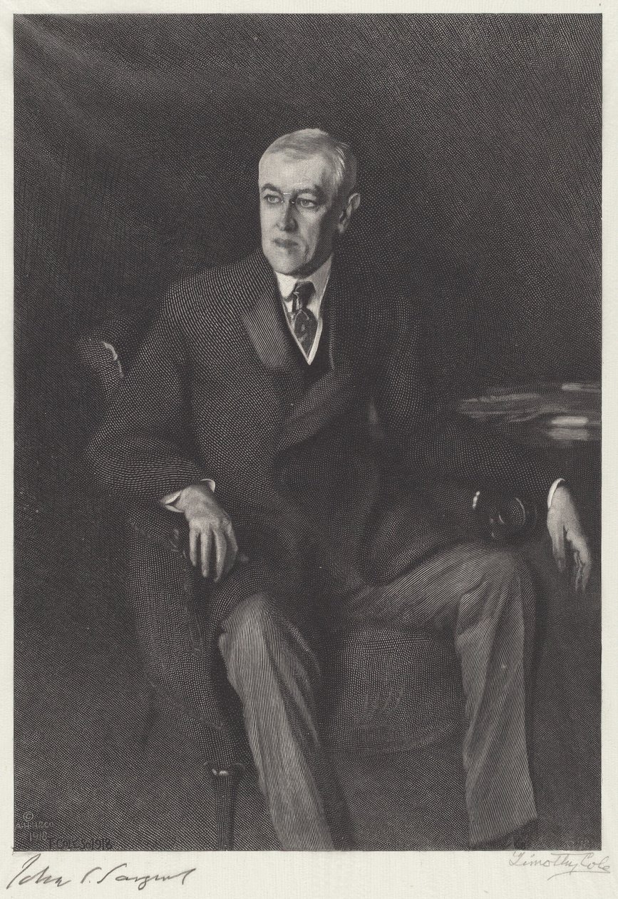 Woodrow Wilson av Timothy Cole after John Singer Sargent