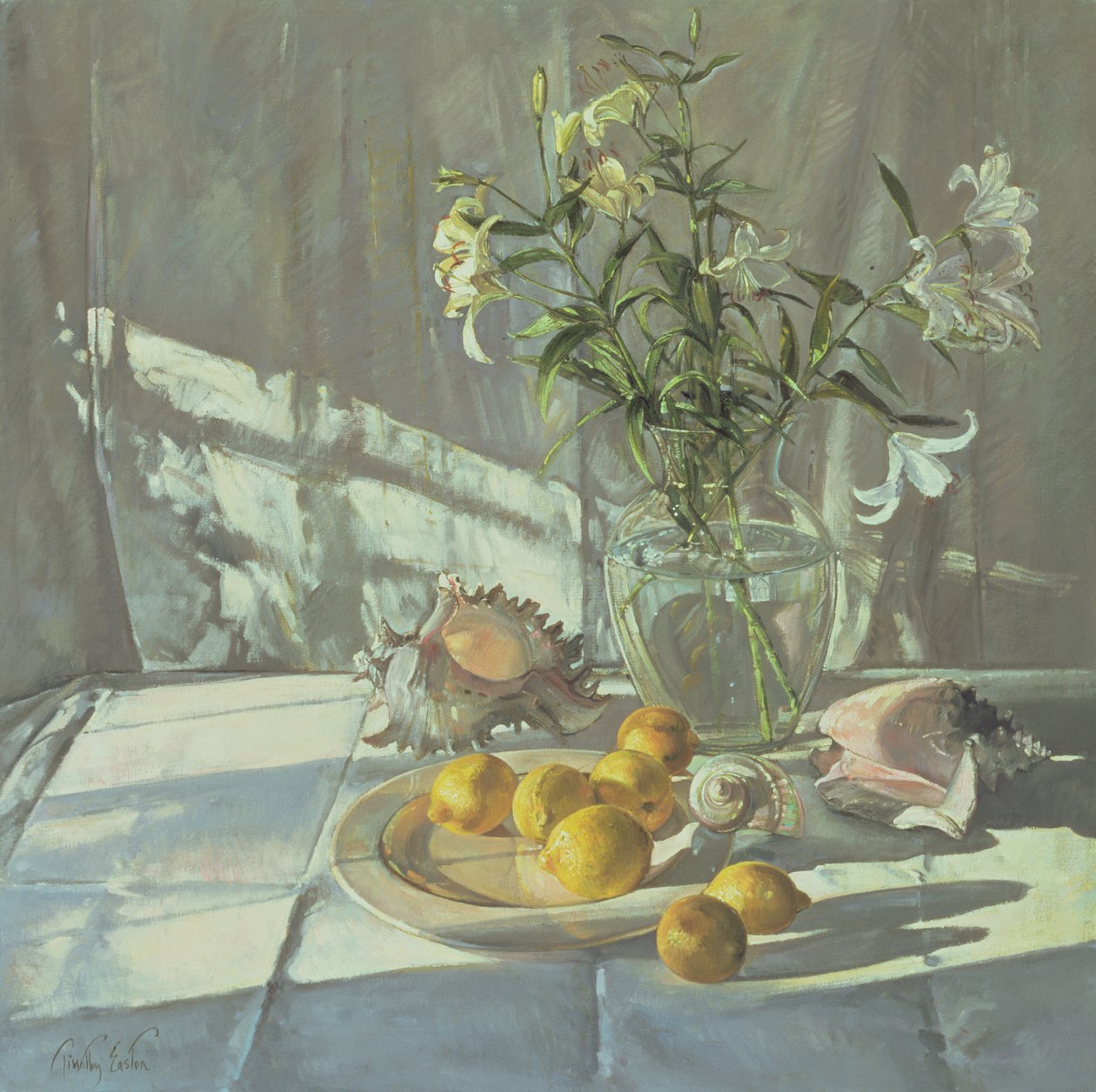 Reflektioner och skuggor (olja på duk) av Timothy Easton