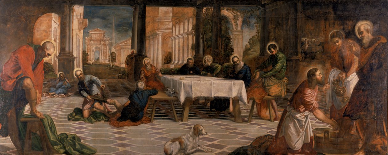 Kristus som tvättar lärjungarnas fötter av Tintoretto