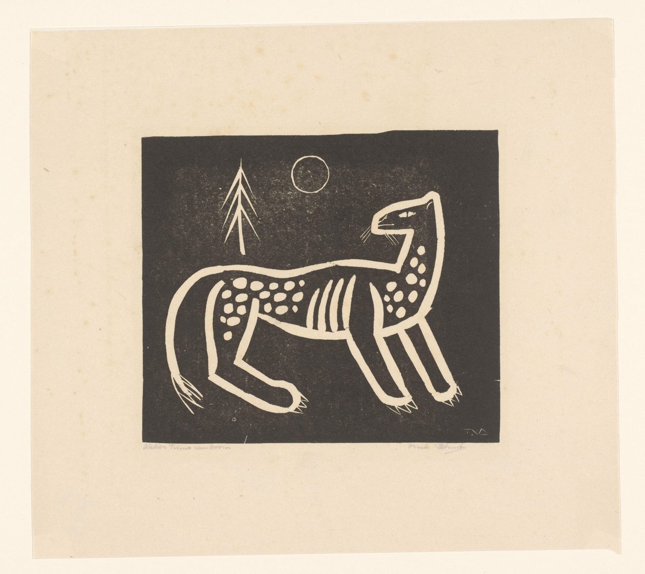 Tiger av Tinus van Doorn (signed by artist)