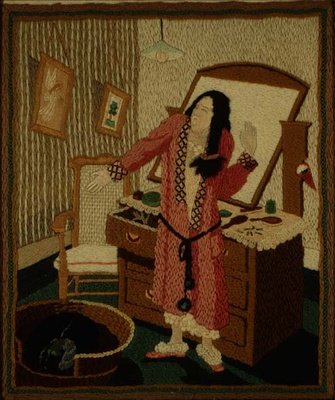 Gäspning (ullbroderi) av Tirzah Ravilious