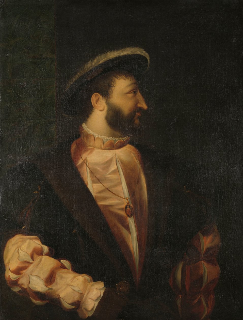 Frans I (1494-1547), kung av Frankrike av Titiaan (copy after)
