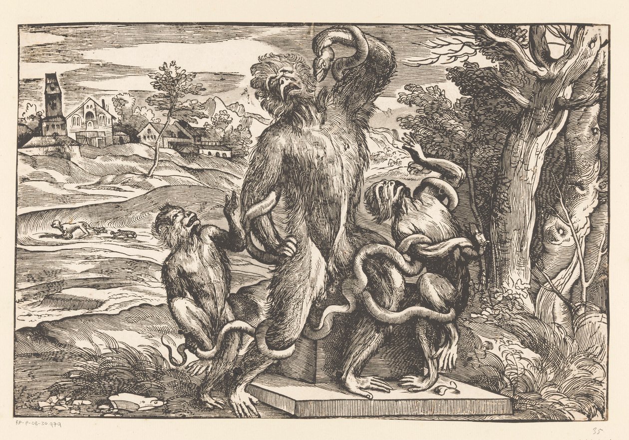 Karikatyr på Laocoöngruppen av Titiaan