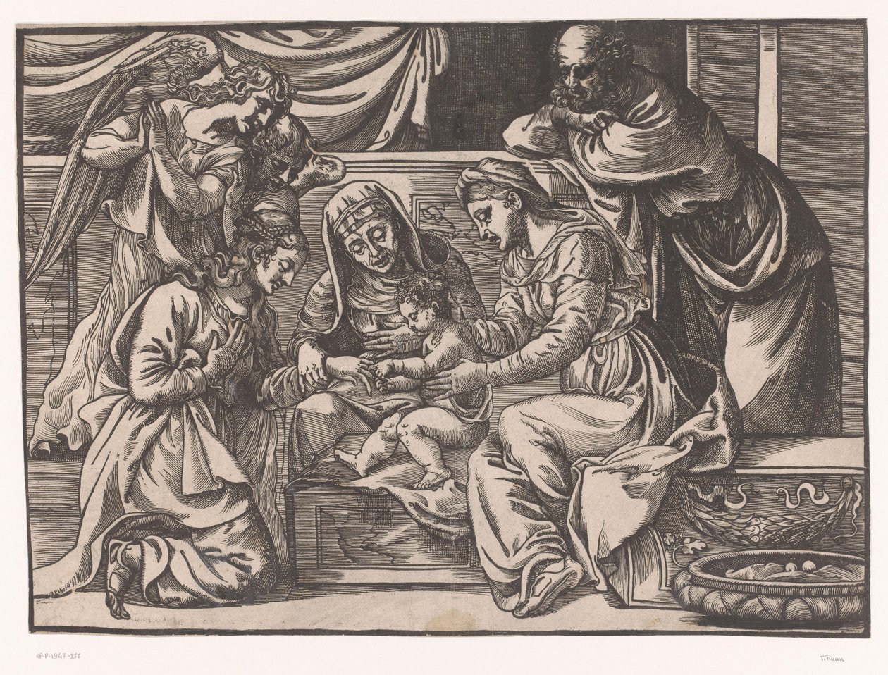 Saint Catherines mystiska äktenskap av Titiaan