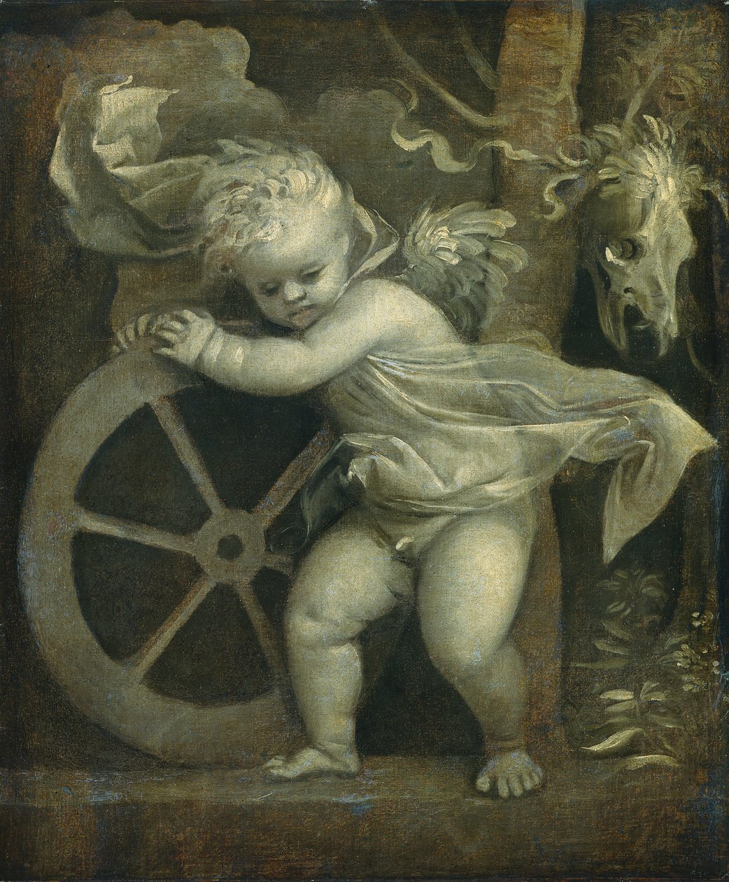 Amor med lyckohjulet, c.1520 av Tiziano Vecelli