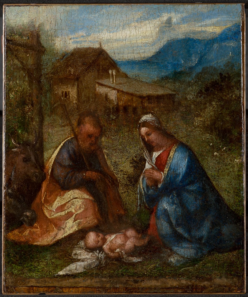 Barnets tillbedjan, ca 1507-1508 av Tiziano Vecelli
