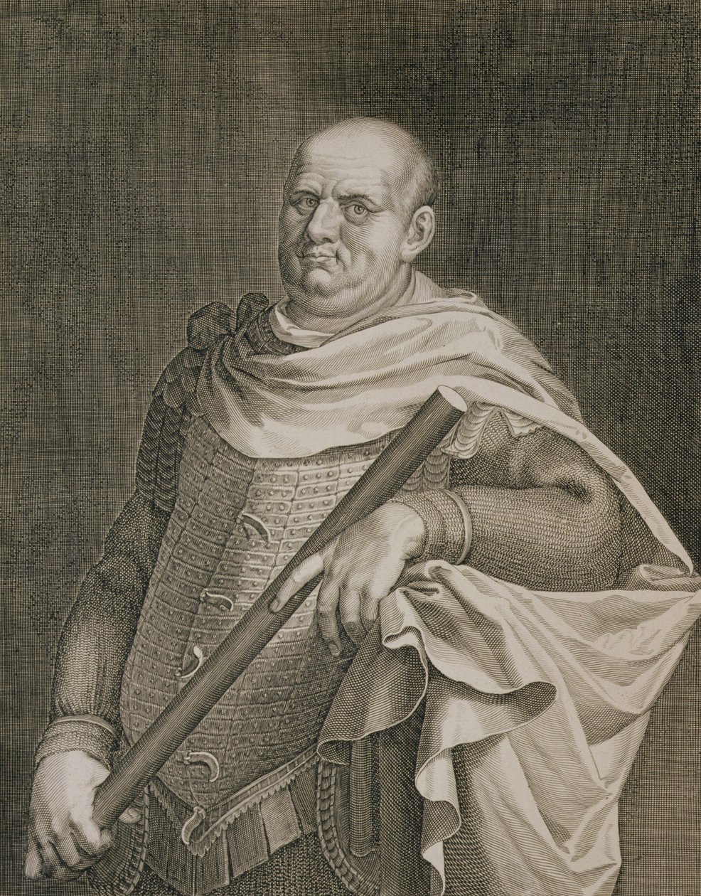 Vespasianus (9-79 e.Kr.) Kejsare av Rom 69-79 e.Kr. graverad av Aegidius Sadeler (1570-1629) av Tiziano Vecelli