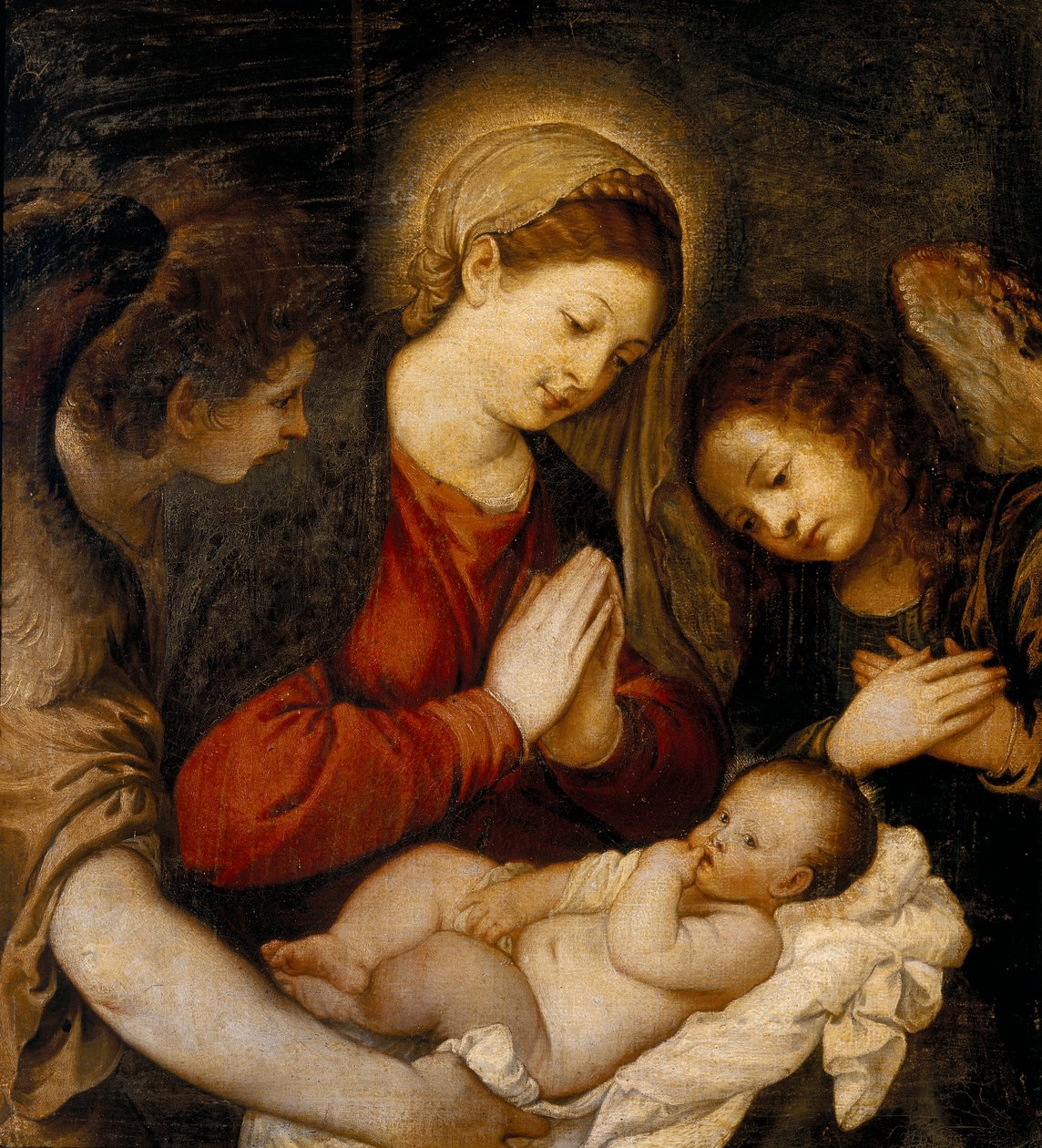 Tilbedelse af den ægtefælle av Tiziano Vecelli