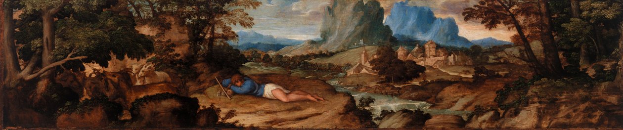 Sovande herde av Titian (Tiziano Vecellio)
