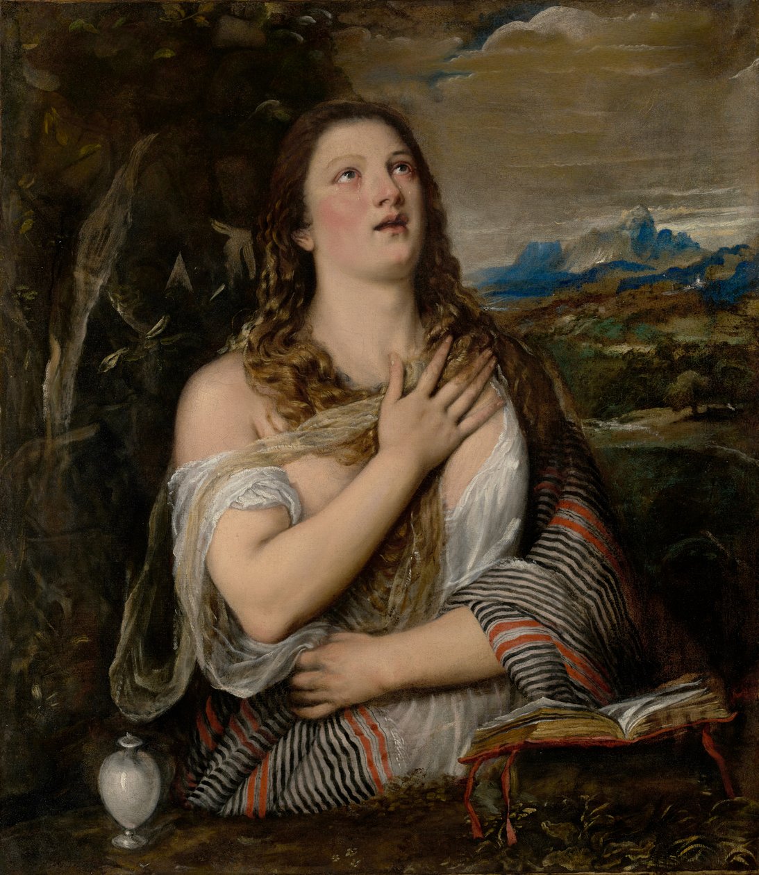 Den botfärdiga Magdalena av Titian (Tiziano Vecellio)