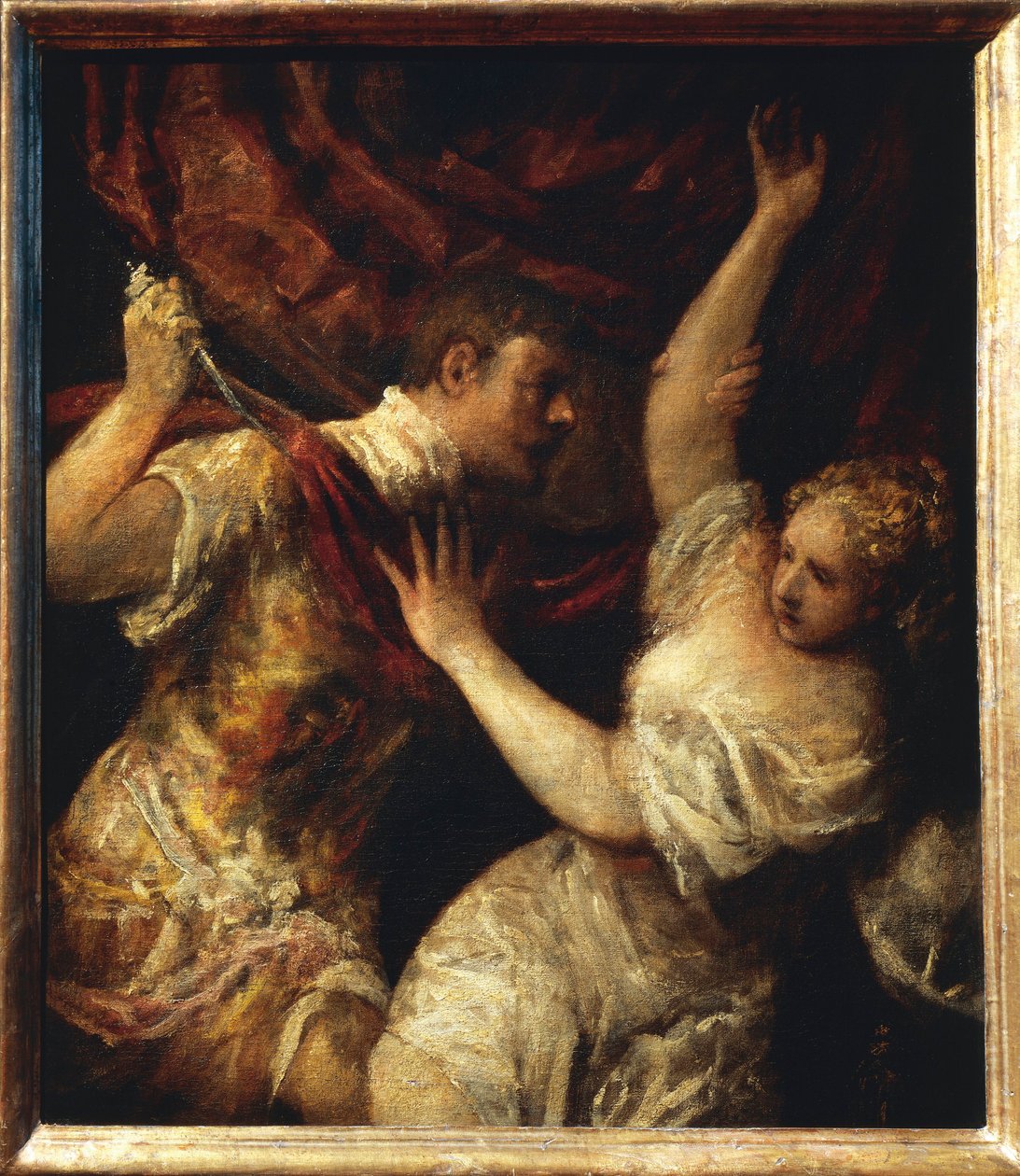 Österrike, Wien, Tarquinius och Lucretia av Titian (c.1488 1576)