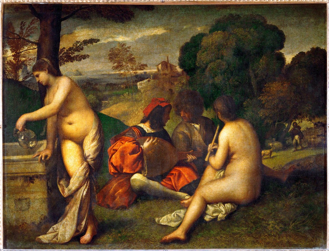 Le concert champetre - En utomhuskonsert ... av Titian (c.1488 1576)