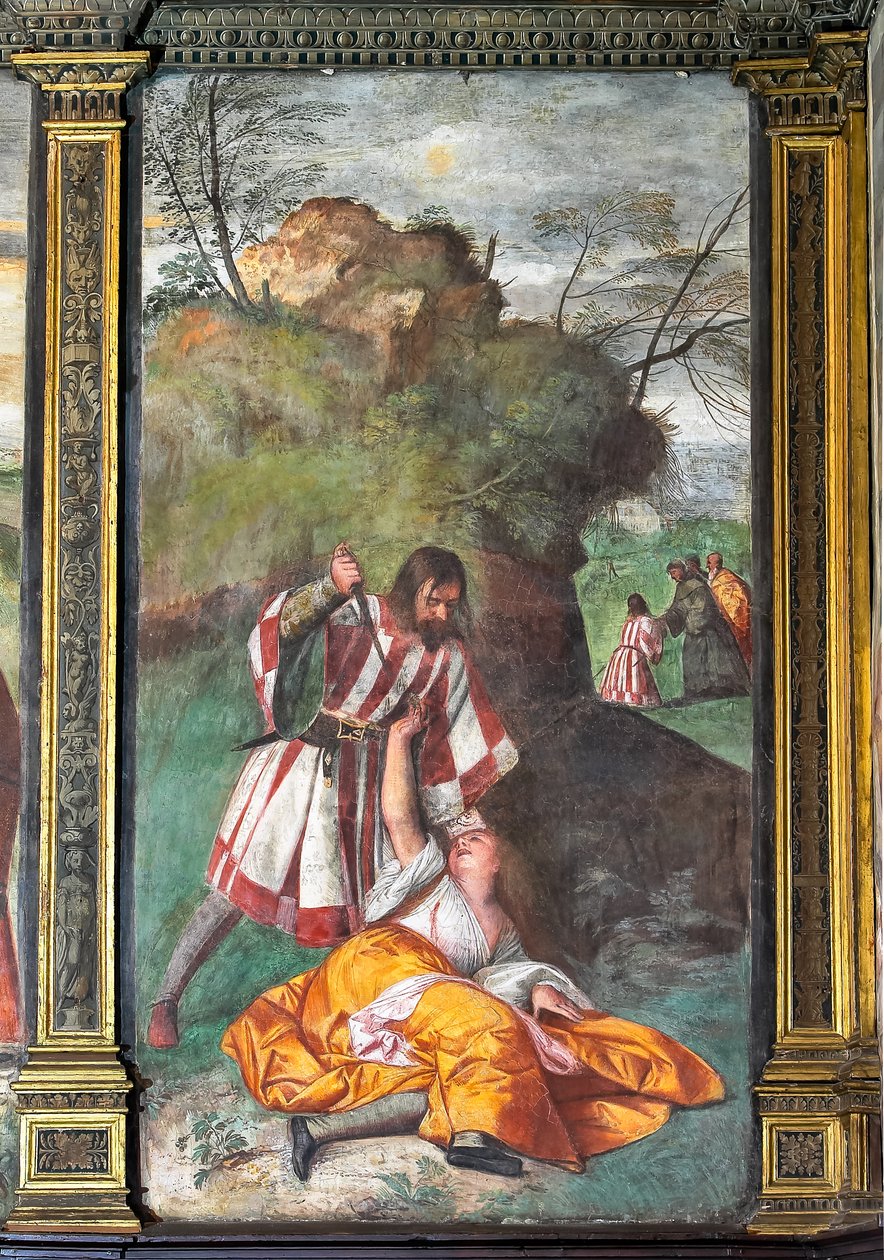 Den svartsjuka mannens mirakel av Titian (c.1488 1576)