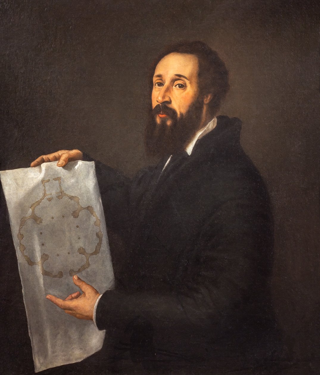 Porträtt av Giulio Romano av Titian (c.1488 1576)