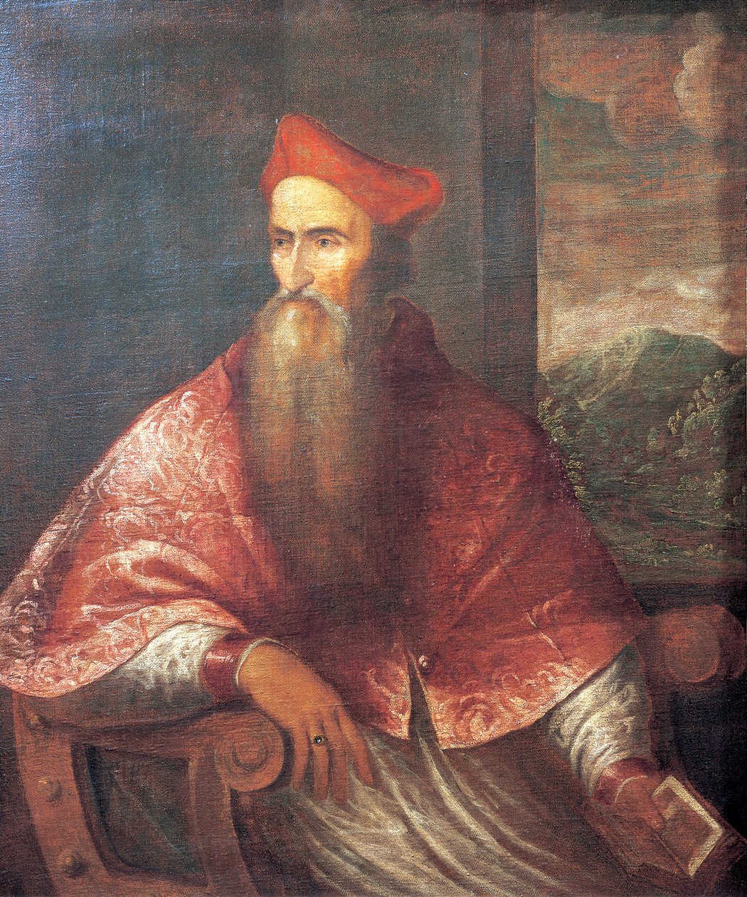 Porträtt av Pietro Bembo av Titian (c.1488 1576)