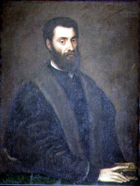 Porträtt av Sperone Speroni av Titian (c.1488 1576)