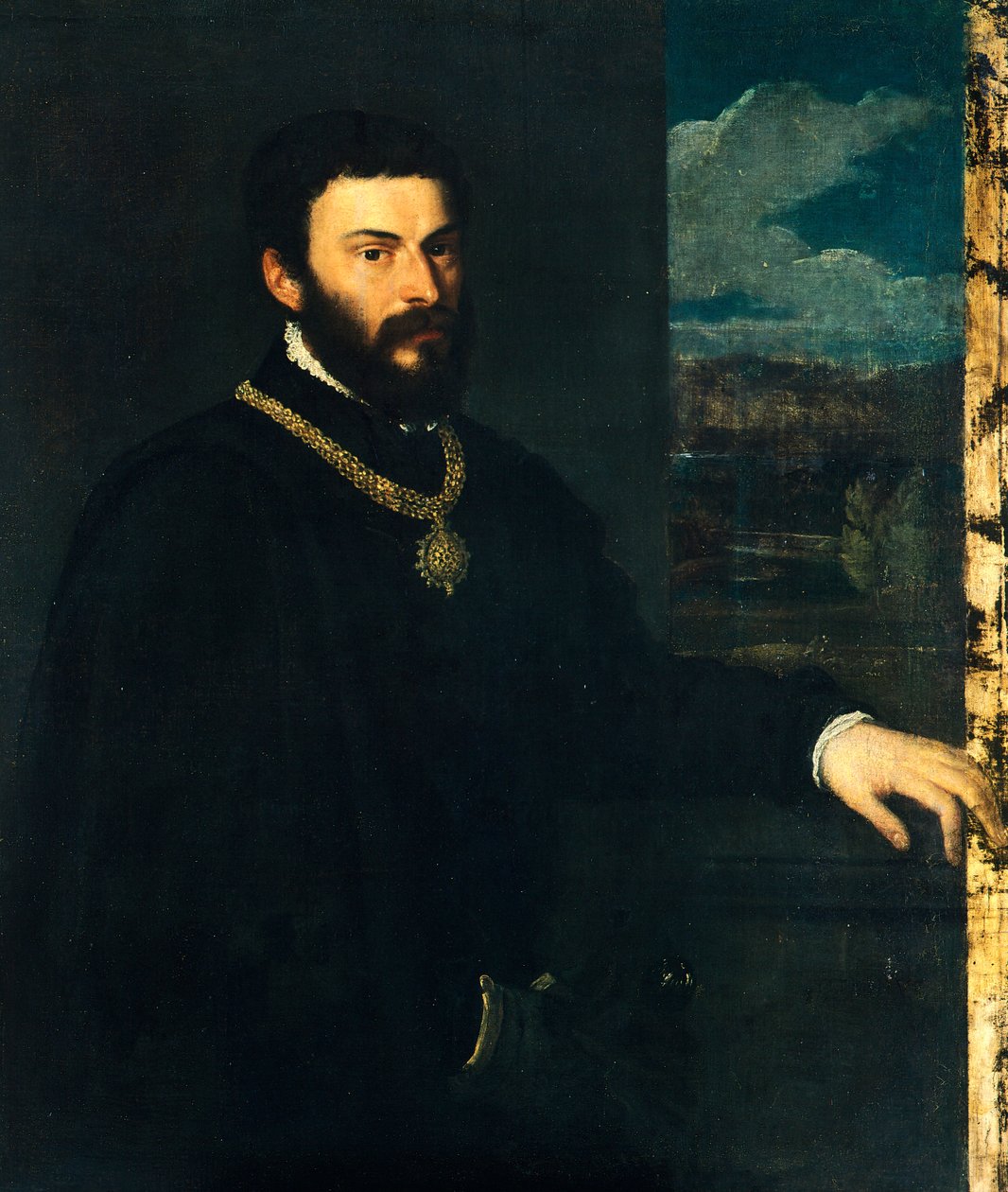 Greve Antonio Porcia och Brugnega av Titian (c.1488 1576)