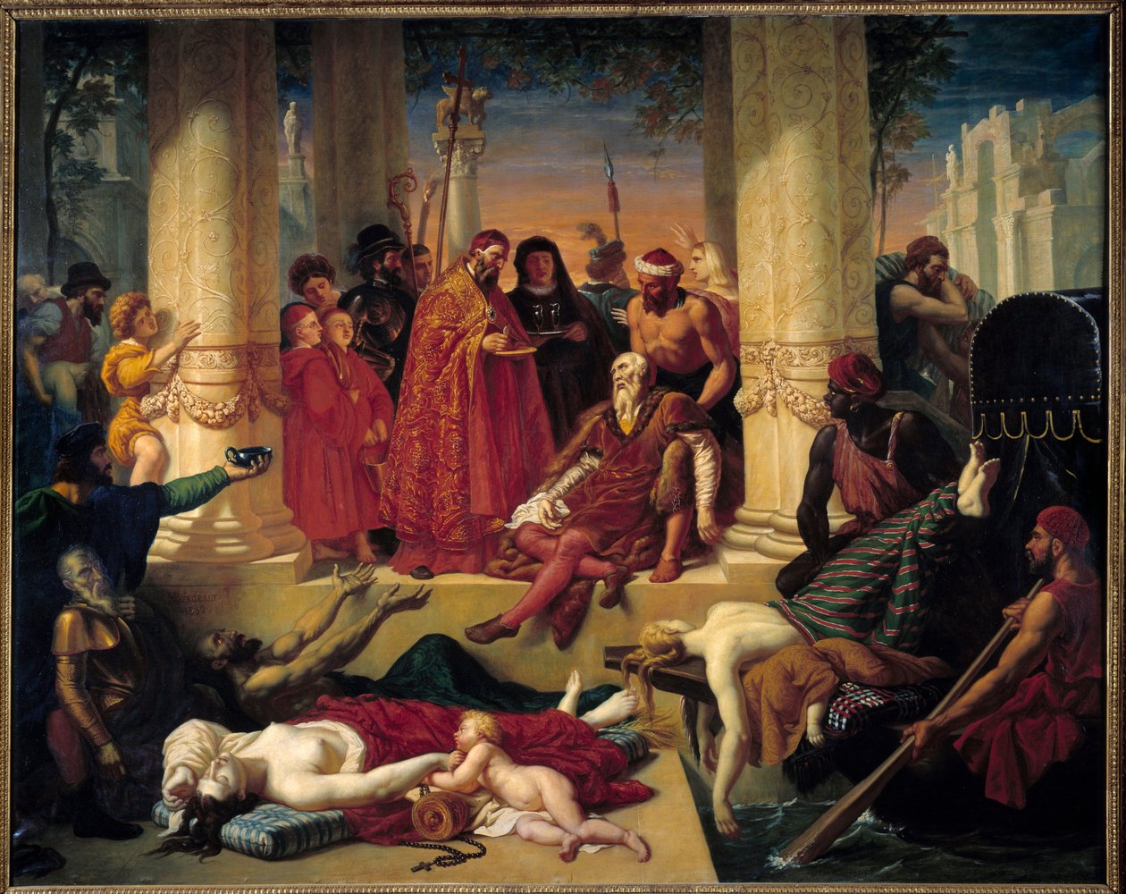 Titianus (1490-1576) död 27 augusti av Tiziano Vecelli