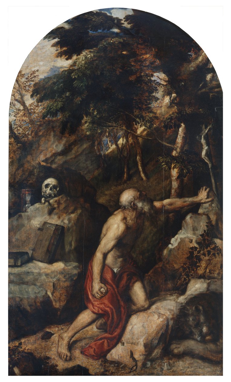 Ångerfulla St. Hieronymus av Tiziano Vecelli