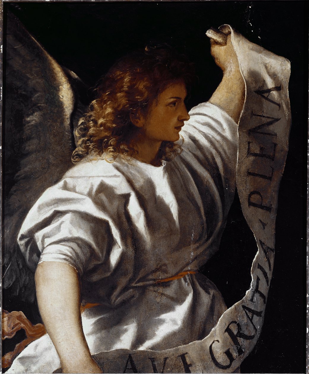 Polyptyk Averoldi: Tillkännage ängel av Titian (c.1488 1576)