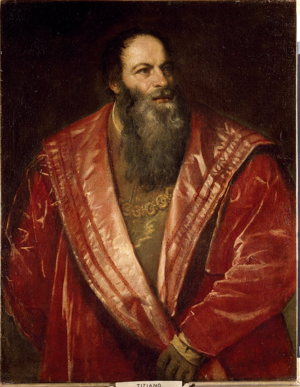 Porträtt av Pietro Aretino (målning av Tiziano Vecelli
