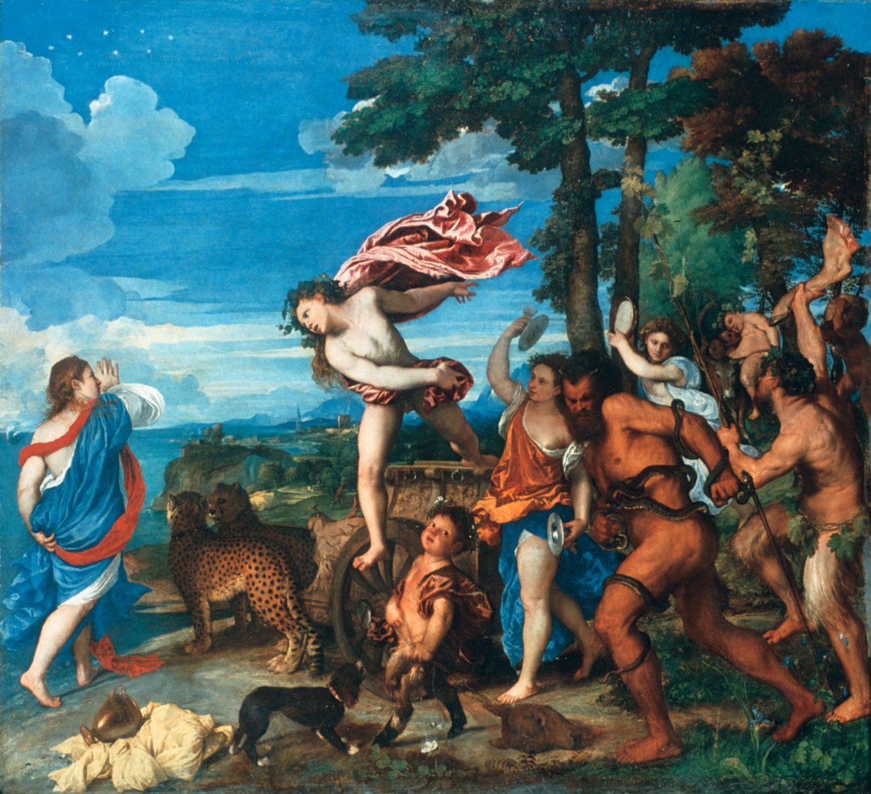 Bacchus och Ariadne, 1523-1525 av Tiziano Vecelli