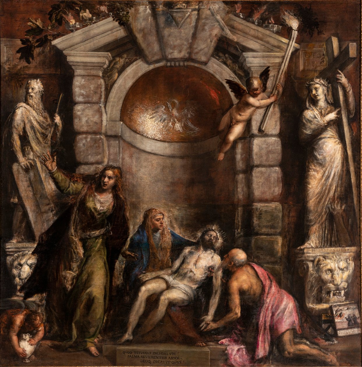 Pietà, 1575-1576. av Titian