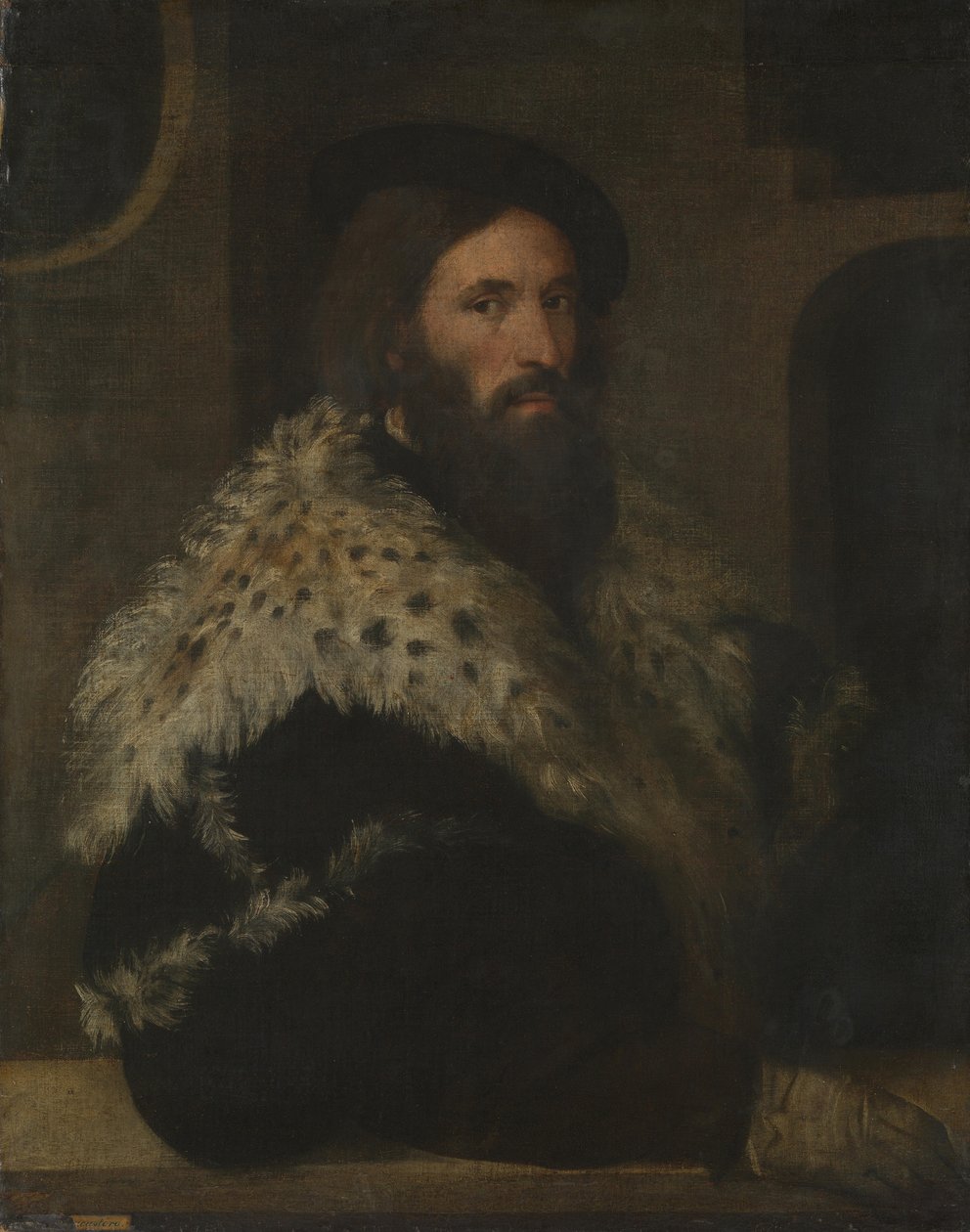 Porträtt av Girolamo Fracastoro, ca 1528. av Titian