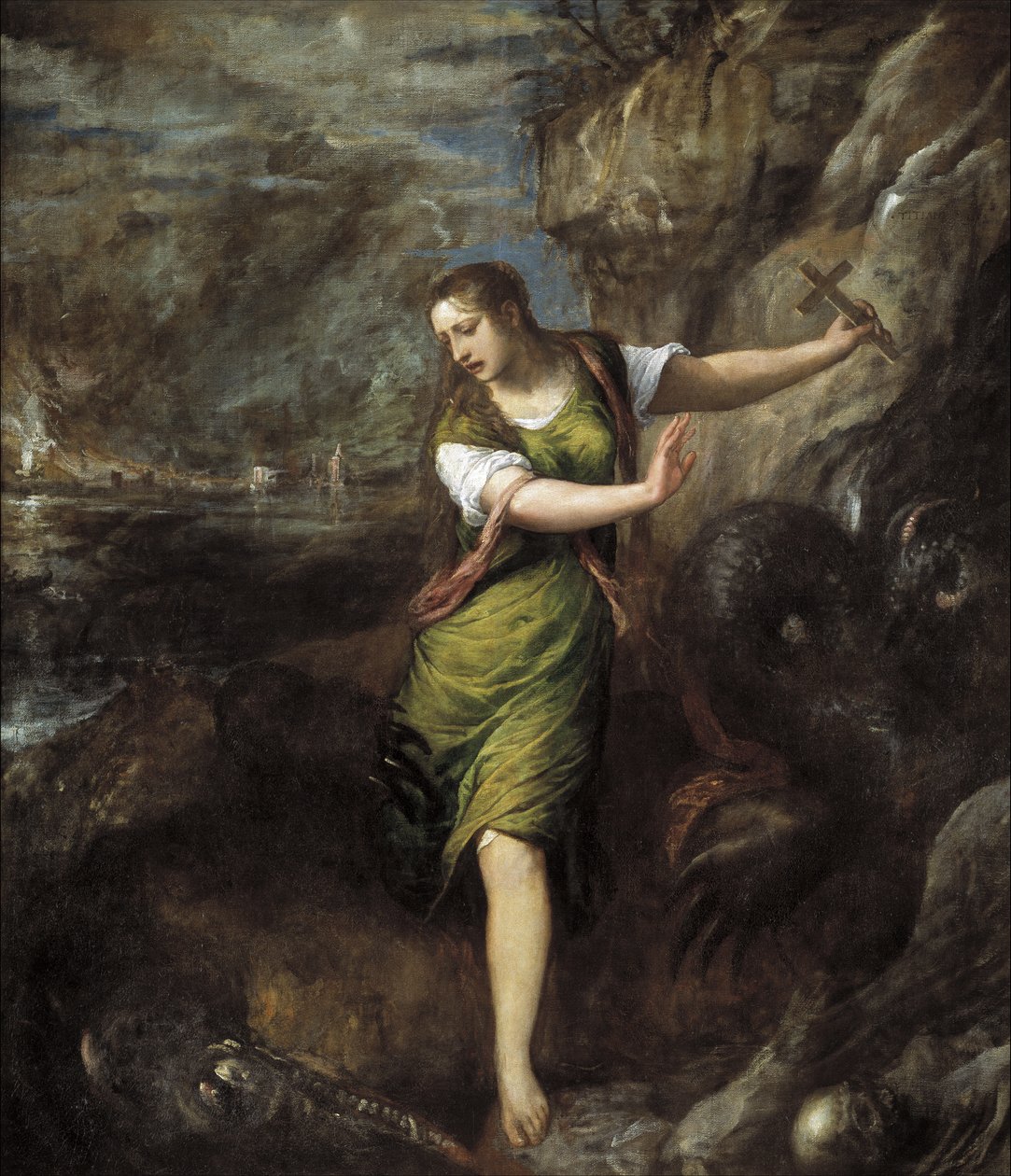 Saint Margaret, ca. 1565 av Tiziano Vecelli