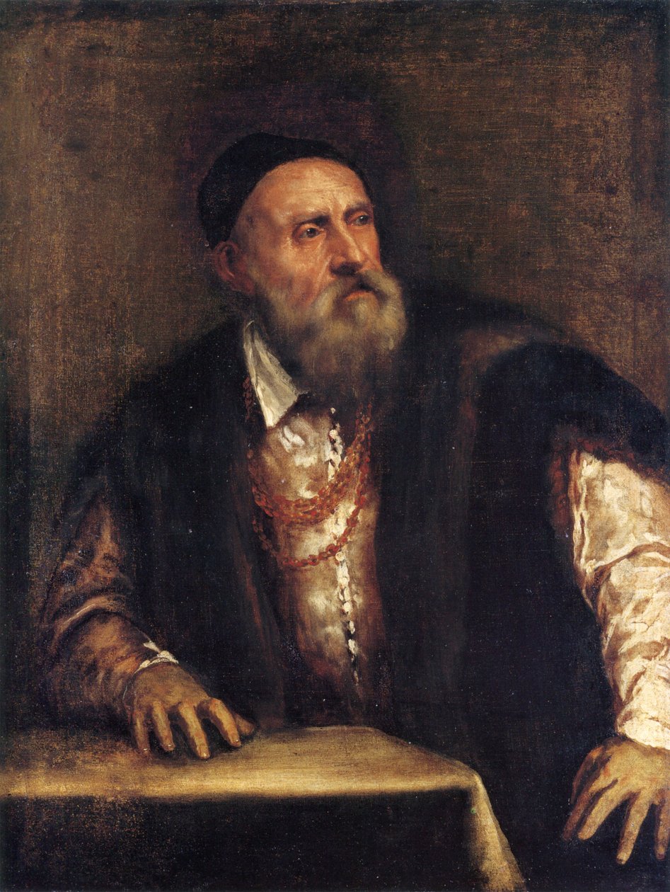 Självporträtt, ca 1550-1562. av Titian