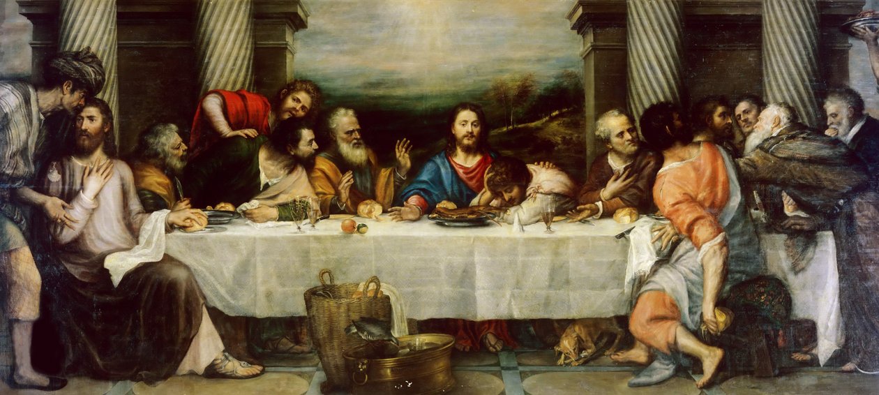 Den sista måltiden, 1557-1564. av Titian