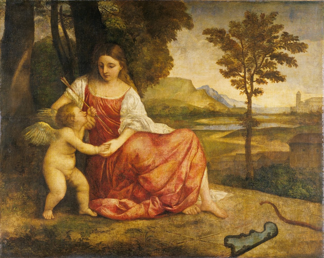 Venus och Amor av Titian