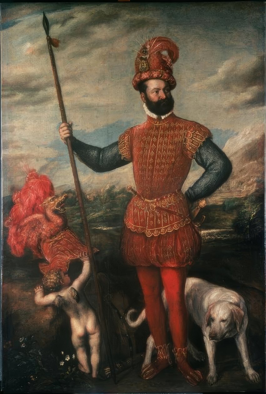 Porträtt av en italiensk adelsman av Tiziano Vecelli