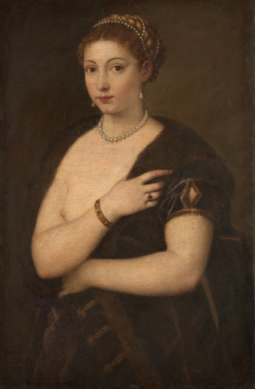 Girl in a Fur av Tiziano Vecelli