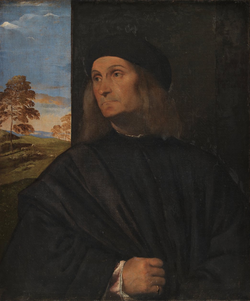 Portrait of the Venetian Painter Giovanni Bellini  av Tiziano Vecelli