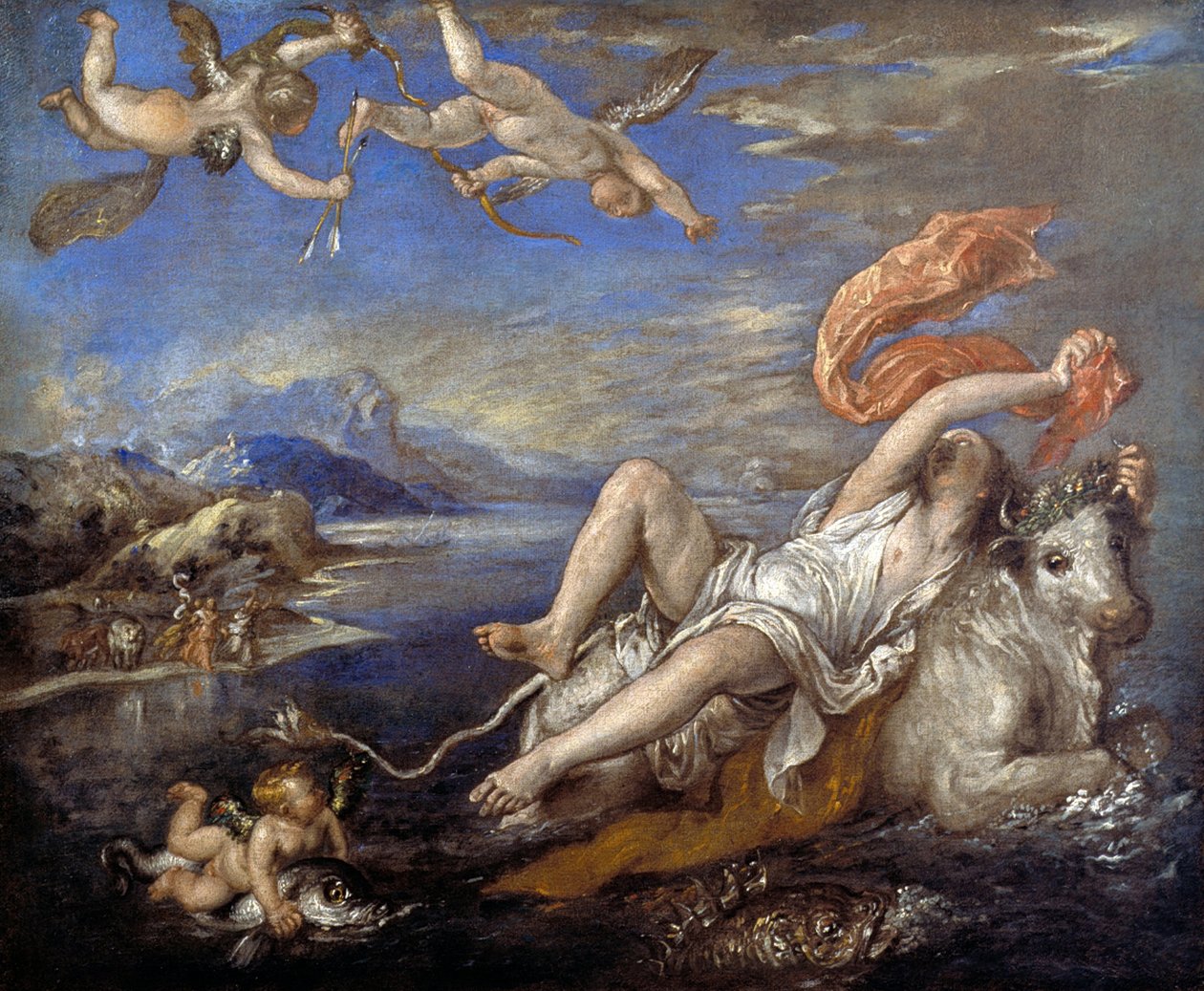 Rape of Europa av Tiziano Vecelli