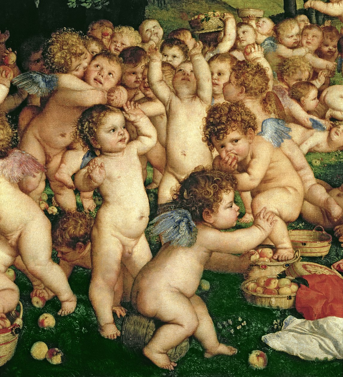 Tillbedjan av Venus, 1519 (detalj av 38605) av Tiziano Vecelli