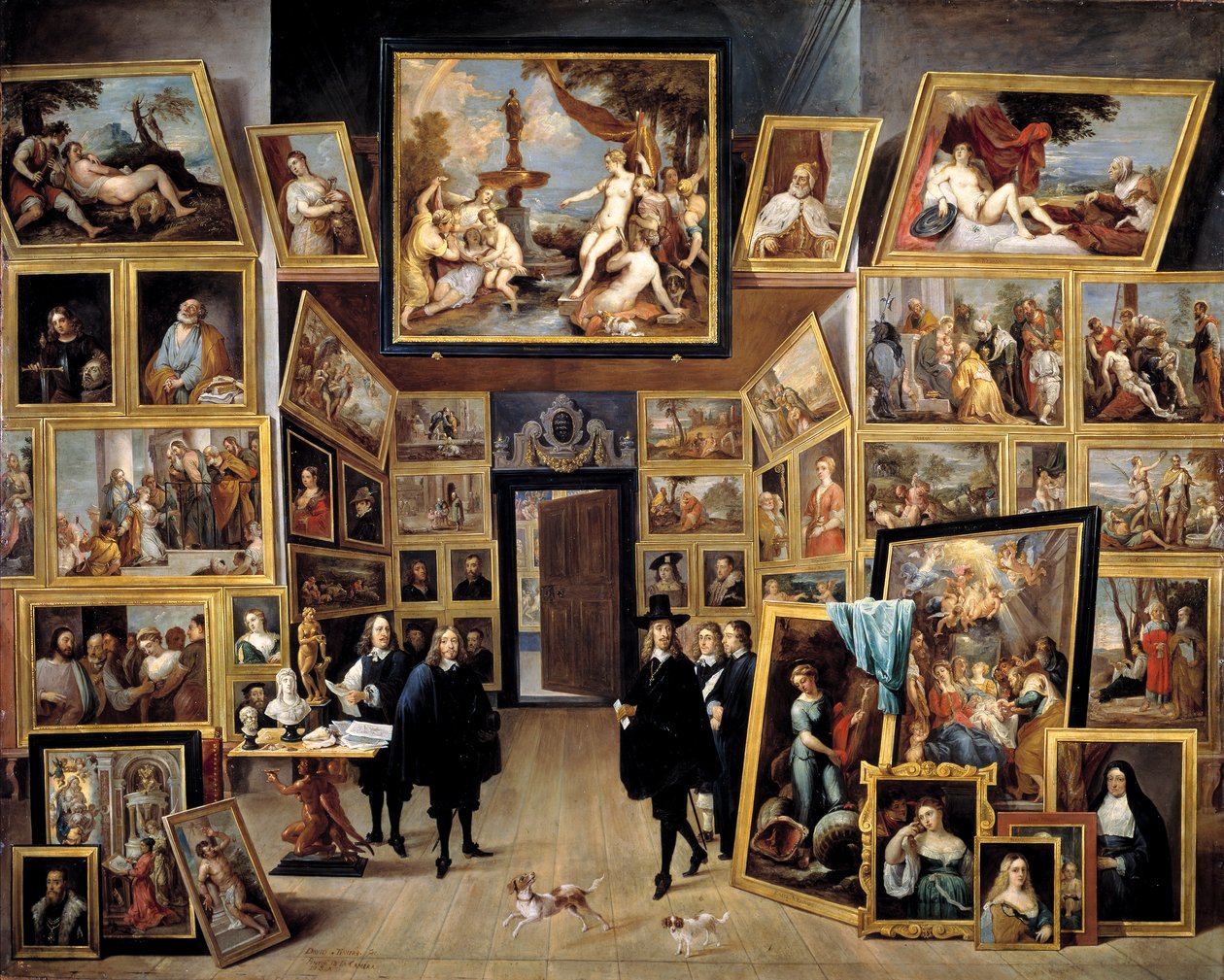 The archduke Leopold William in his paintings gallery in Brussels av Tiziano Vecelli