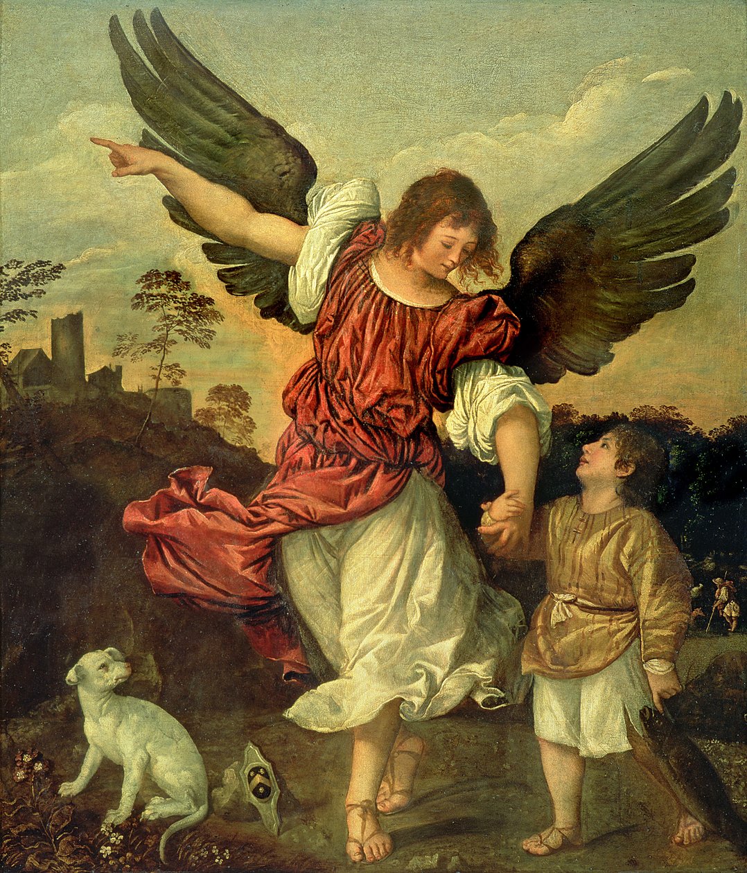 Rafael och Tobias, 1507-8 av Tiziano Vecelli